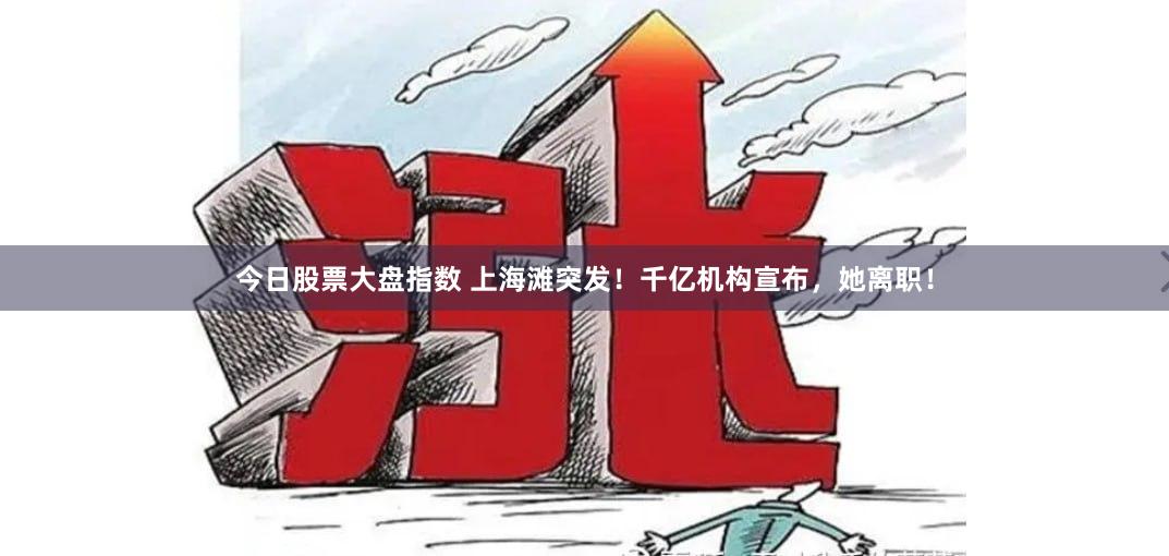 今日股票大盘指数 上海滩突发！千亿机构宣布，她离职！