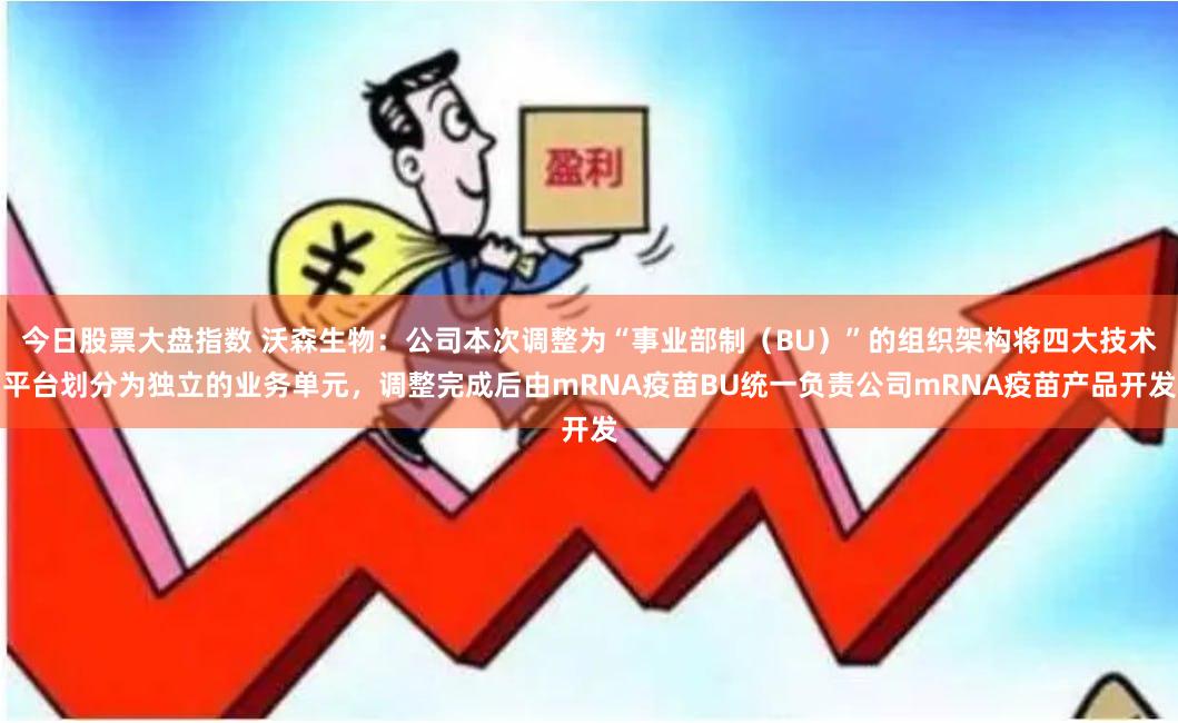今日股票大盘指数 沃森生物：公司本次调整为“事业部制（BU）”的组织架构将四大技术平台划分为独立的业务单元，调整完成后由mRNA疫苗BU统一负责公司mRNA疫苗产品开发