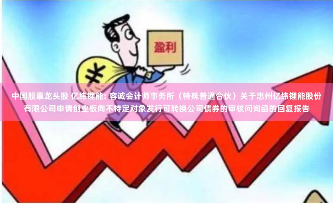中国股票龙头股 亿纬锂能: 容诚会计师事务所(特殊普通合伙)关于惠州亿纬锂能股份有限公司申请创业板向不特定对象发行可转换公司债券的审核问询函的回复报告