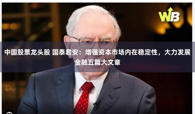 中国股票龙头股 国泰君安：增强资本市场内在稳定性，大力发展金融五篇大文章
