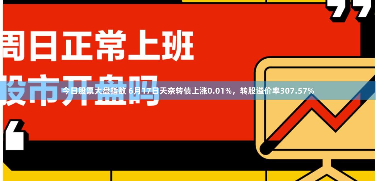 今日股票大盘指数 6月17日天奈转债上涨0.01%，转股溢价率307.57%