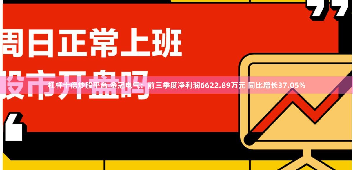 杠杆十倍炒股平台 金冠电气：前三季度净利润6622.89万元 同比增长37.05%